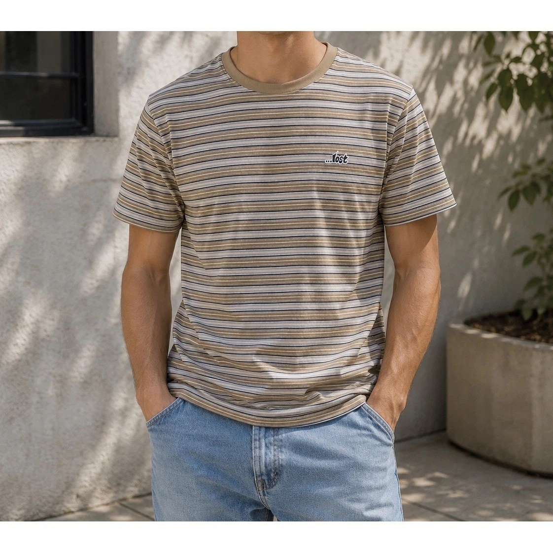 Lost Striped T-Shirts for Men for sale | eBay