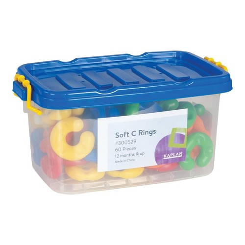 Joyn Toys Chunky Soft C Rings Manipulative Set - 60 Pieces - Picture 4 of 4