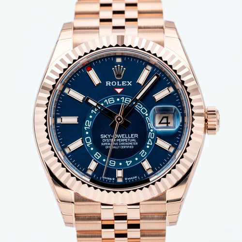 Rolex Sky Dweller Blue Jubilee Rose Gold 2025 Complete - 336935