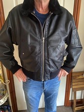 hugo boss leather bomber jacket