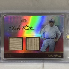 Topps Tribute Babe Ruth Dual Relic #TDR-BR New York Yankees 1/1 2011