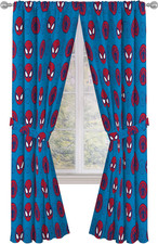 Kids Window Drapes - 4 Piece Curtain Set Includes 2 Tiebacks, Beautiful Bedding