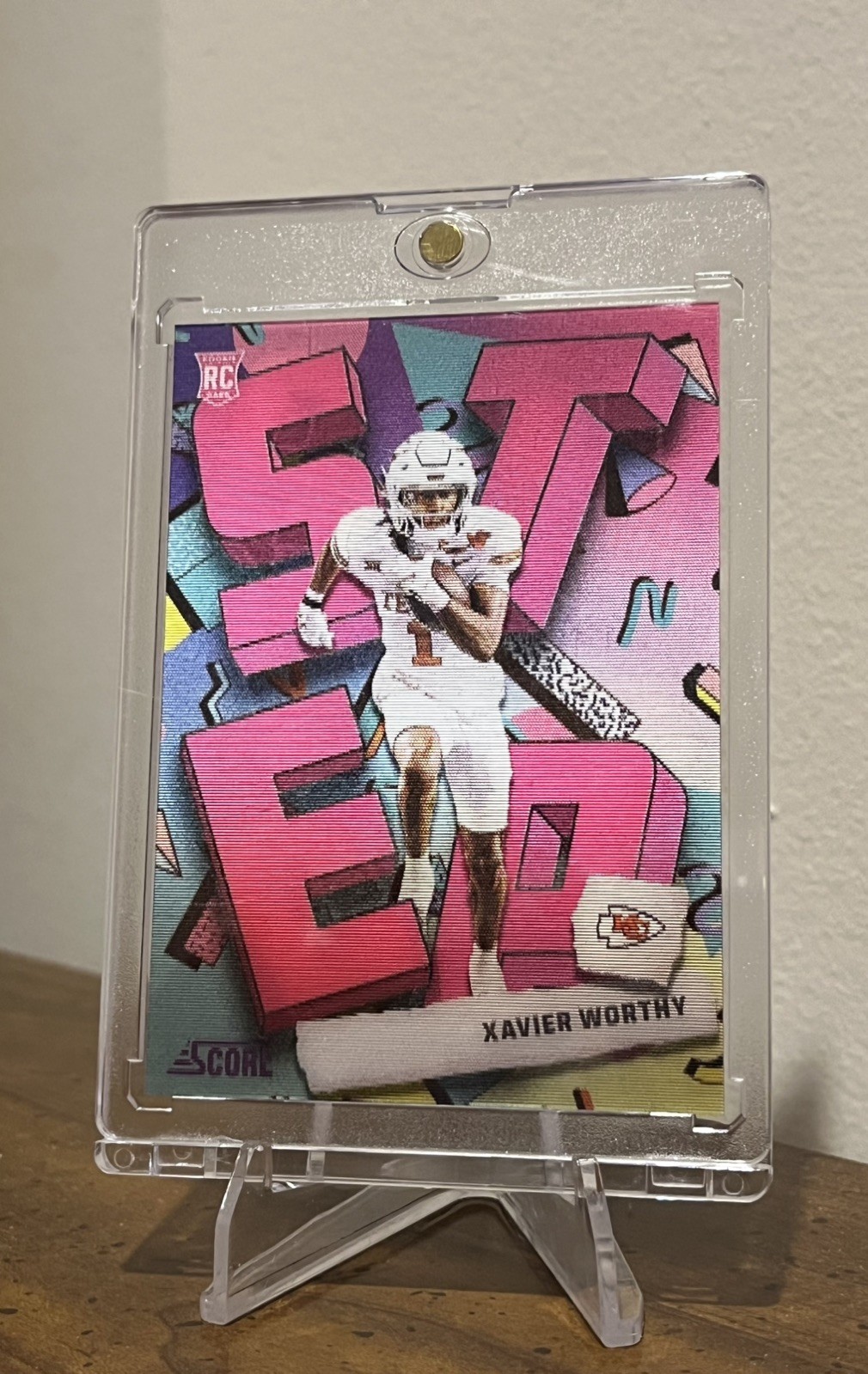 2024 Panini Score Xavier Worthy Step Ahead Rookie RC #SA-XWY Chiefs SSP CASE HIT