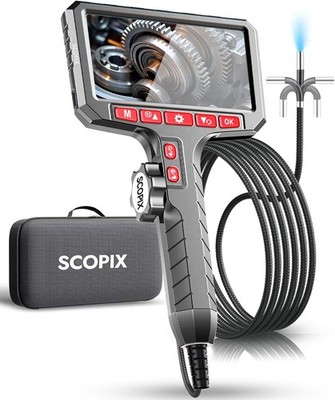 5ft Articulating Borescope Camera, 1080P HD with Light, 0.24'' Probe