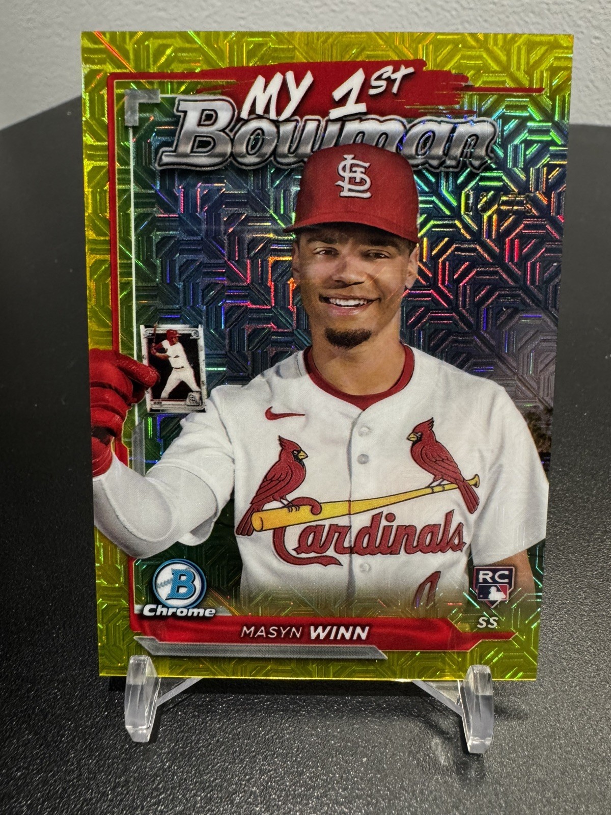 MASYN WINN 2024 Bowman Chrome Yellow MOJO Refractor /75 RC My 1st Bowman