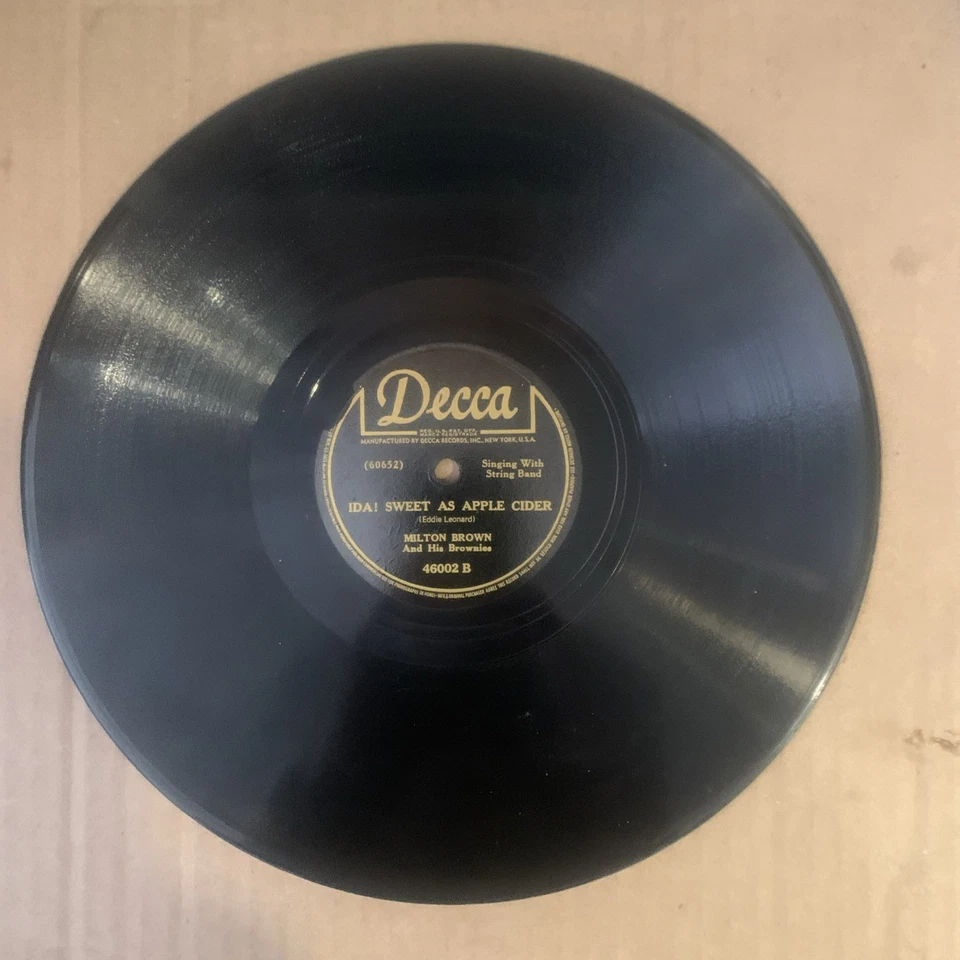 Milton Brown And His Brownies, 78 rpm, V+, Bring It Down To My House Honey - Image 2 of 2