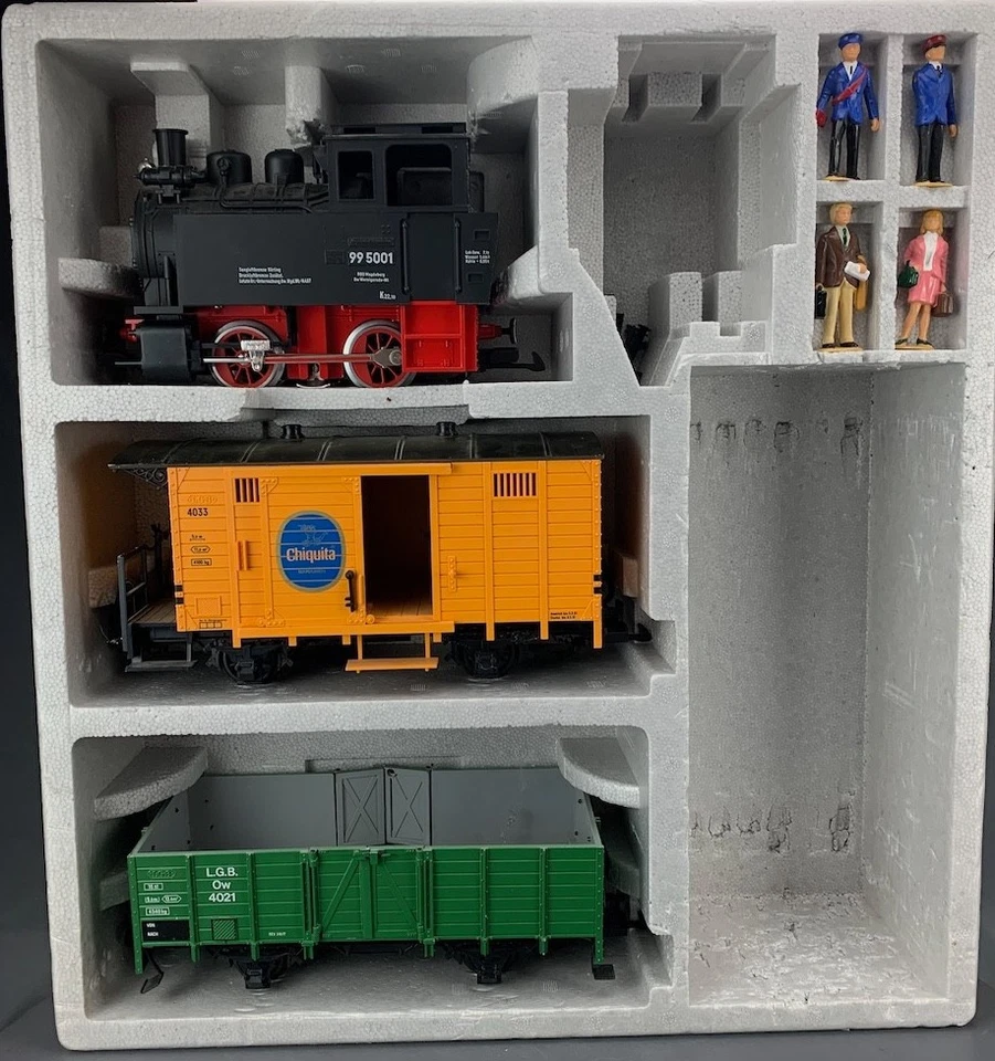 G Scale LGB Freight Set, DR #995001 Steam Locomotive & Two Cars G1024 - Image 2 of 4