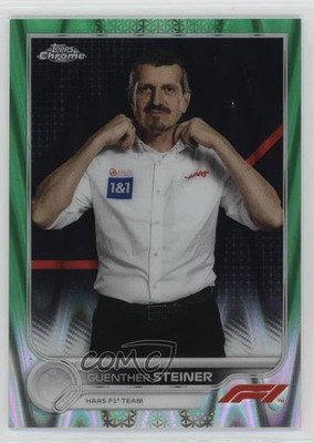 2022 Topps Chrome Formula 1 Green RayWave Refractor /99 Guenther Steiner 3hd