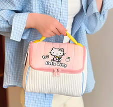 Hello Kitty Travel Tote Bag Large Coquette House Sanrio Toiletry Cosmetic Bag