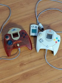 Sega Dreamcast Console, 2 Controllers, Memory Card (All Tested, VA1)