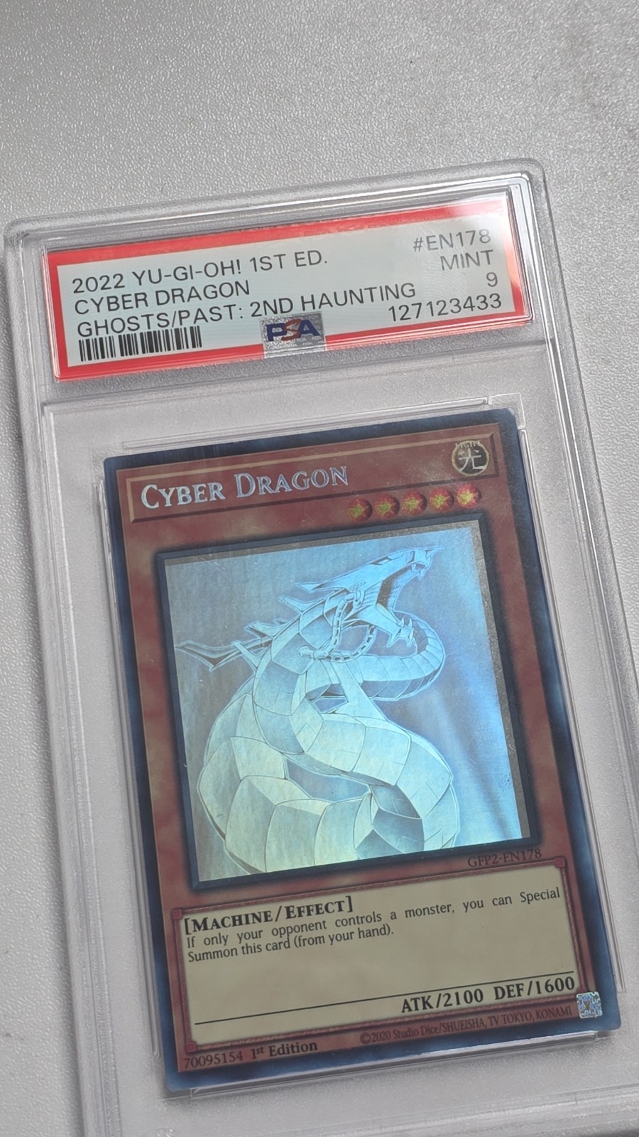 Yu-Gi-Oh Cyber Dragon 1st Ed GFP2-EN178 PSA 9 view 2