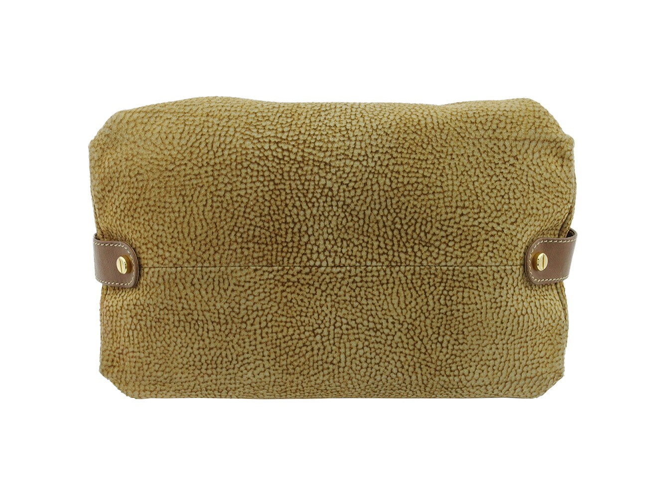 BORBONESE Handbag Beige brown Women 913911 Authen… - image 3