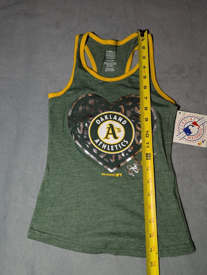 Camisa Oakland A's Athletics MLB Niñas Talla Pequeña/6 Sin Mangas/Espalda Corredora Foto 4 de 4