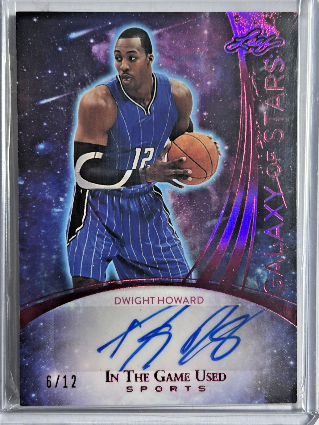 Dwight Howard AUTO #/12 Leaf Galaxy Stars 2024-25 In The Game Used Autograph HOF