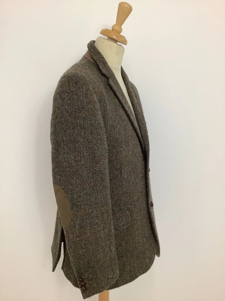 Vintage Bucktrout Harris Tweed blazer herringbone wool plaid jacket #V1 @CHU - Image 2 of 4