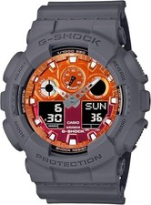 CASIO G-SHOCK Men Watch GA-100FL-8AJF Flame Inside Analog Digital LIMITED New
