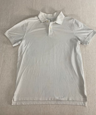Goodfellow Co. Polo Shirt Mens Medium White Collared Short Sleeve Side Slits