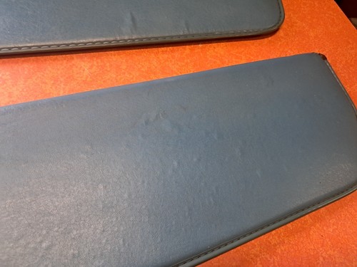 1973-1991 Chevrolet GMC Squarebody Truck Suburban Blue Interior Sunvisor Pair - Picture 9 of 13