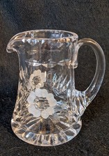 Small Cut Crystal Glass Milk /
