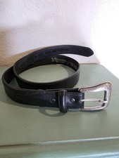 Nocona Belt Co Mens Black Genuine Leather Belt Size 38 N2452201 Black Silver