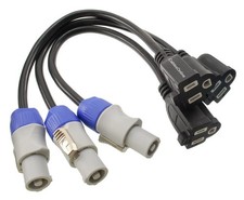 CablesOnline, 3-Pack 1ft. 16AWG Stage Lighting Fixture Gray-Blue Po... Fast Ship