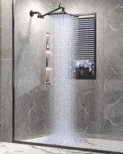 11.8" Rain Shower Head, Rectangular Rainfall Showerhead with 11" Stainless St...
