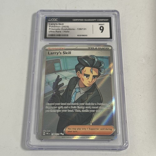 CGC MINT 9 Larry's Skill 139/131 2025 Prismatic Evolutions Ultra Rare Holo - Bild 1 von 5