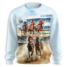 Horse Racing All Over Print Sweatshirt Unisex...