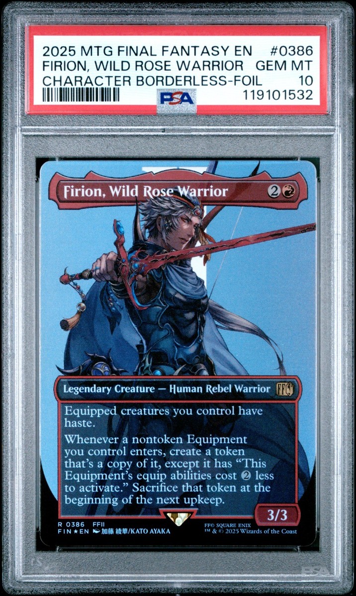 PSA 10 Gem Mint - Firion, Wild Rose Warrior Borderless Foil