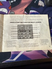 Castlevania II Simon's Quest Nintendo NES solo manuale istruzioni