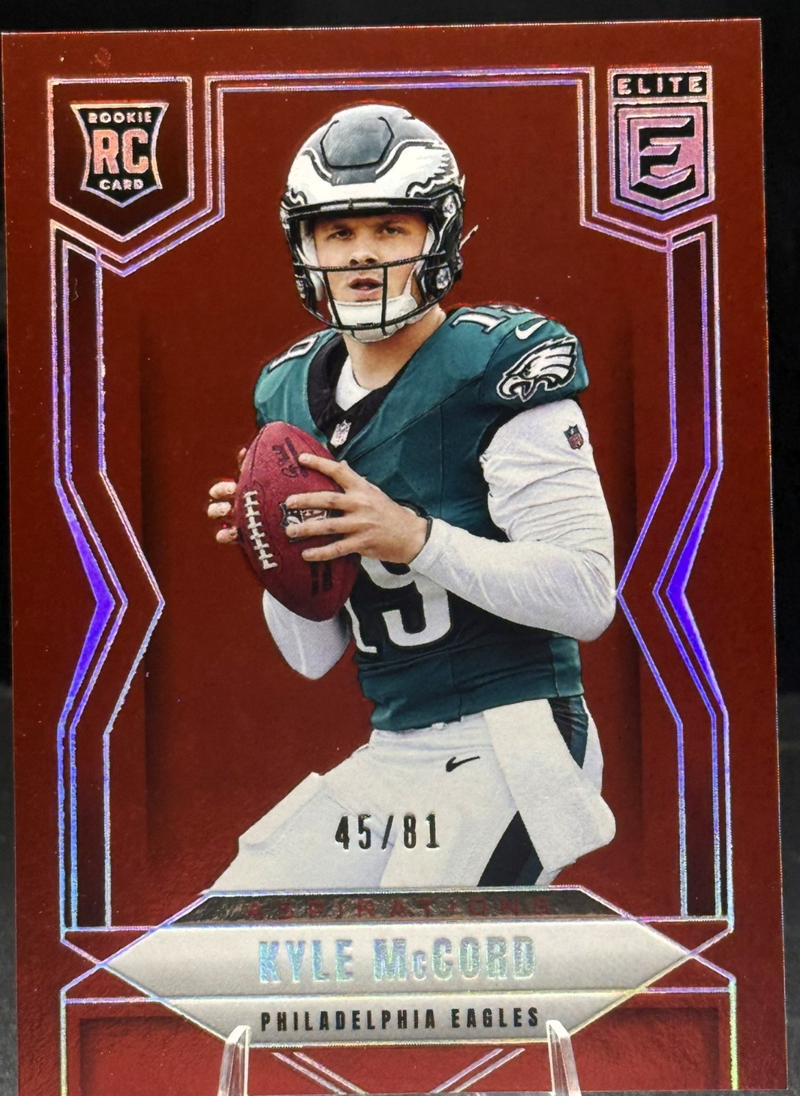 Kyle McCord 2025 Panini Donruss Elite Aspirations #171 Red 45/81 Eagles Rookie!