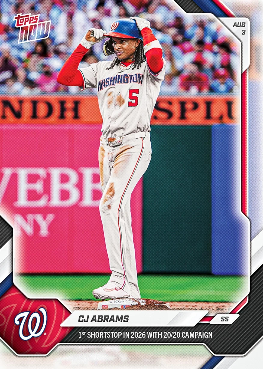 CJ Abrams - 2026 MLB Topps NOW #517 - PR: 575 - WASHINGTON NATIONALS 20/20