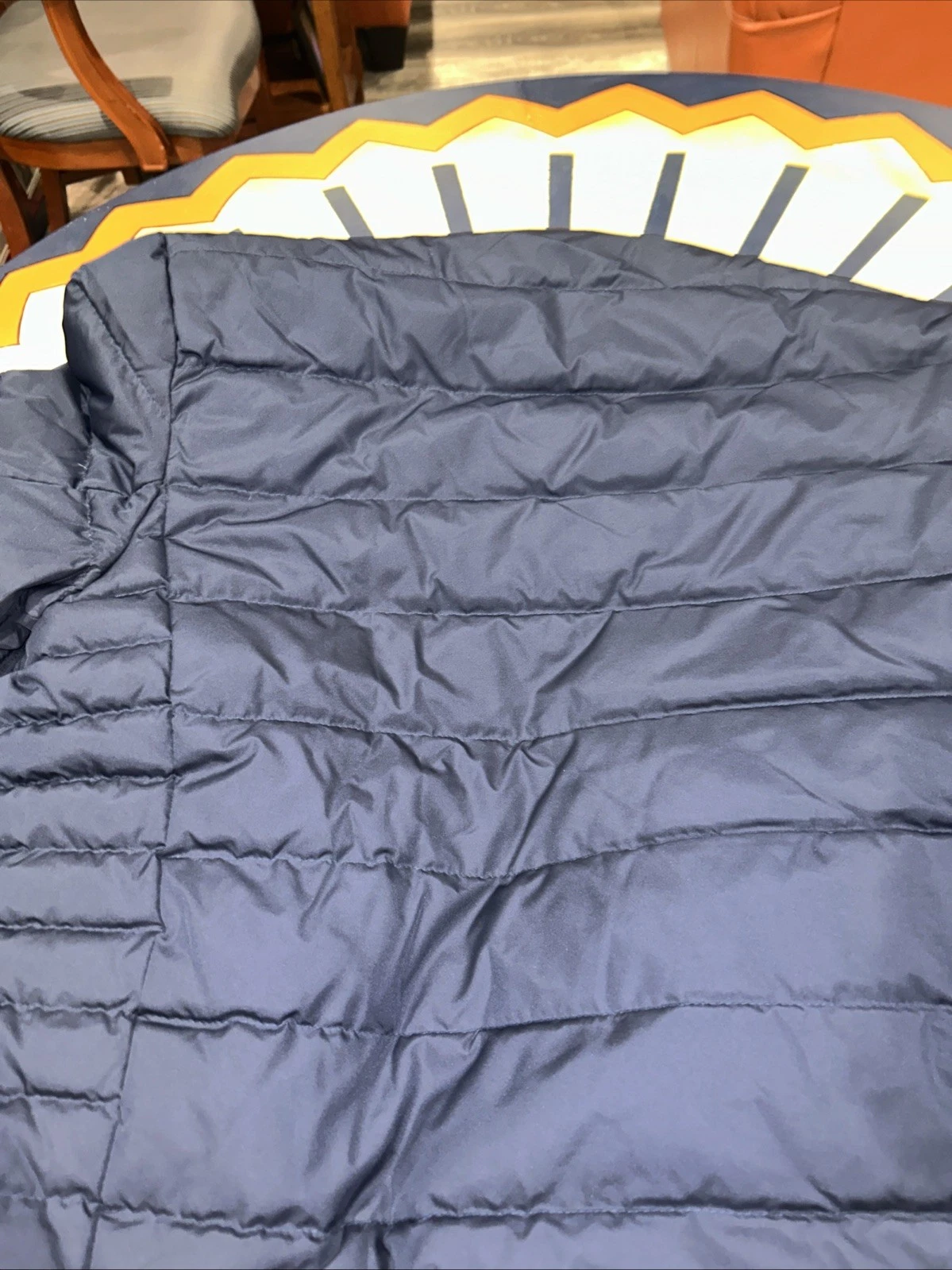 Lands End Down Fill Blue Puffer Jacket Men's L Full Zip, Pockets, Outdoors image 8