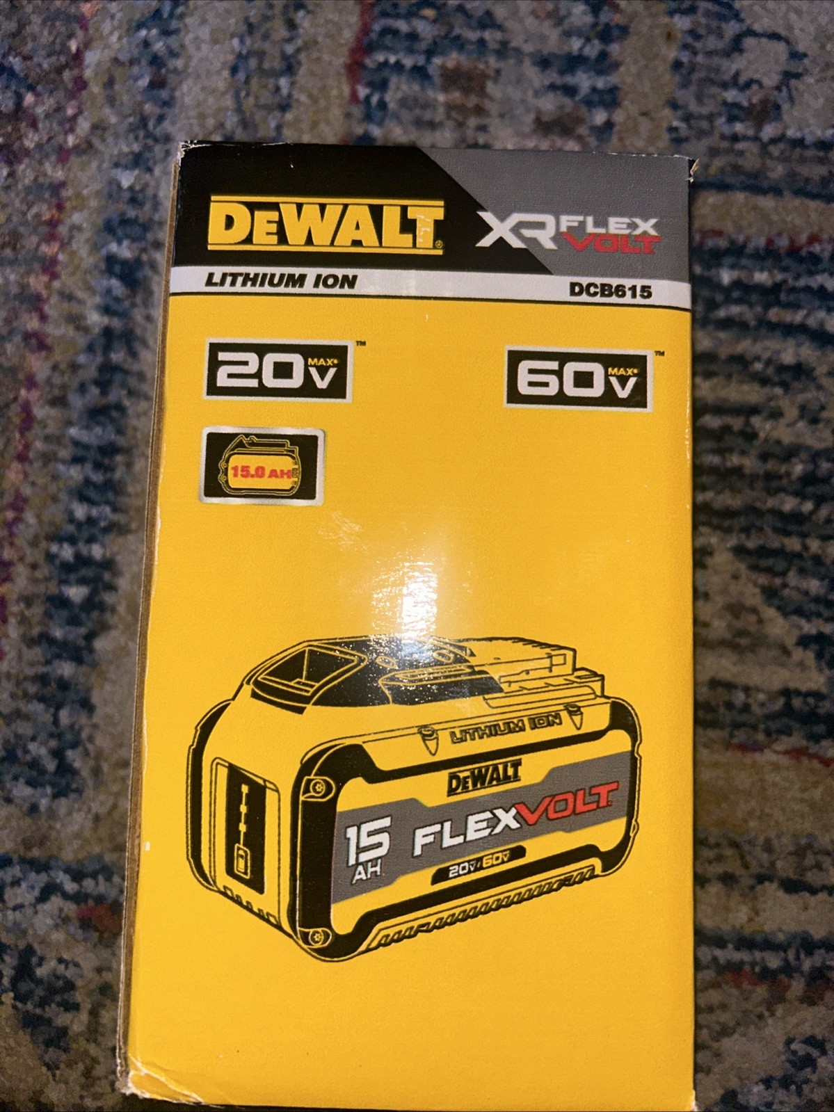 DEWALT DCB615 60V MAX Lithium-Ion Battery Pack for Power Tools