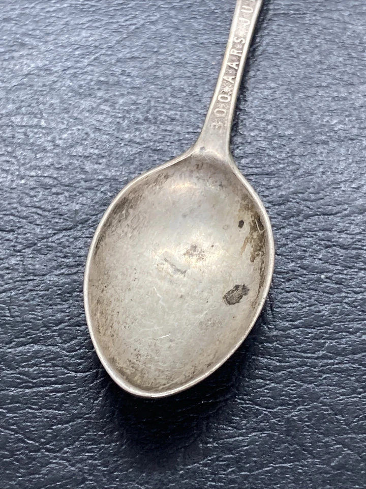 Серебряная норвежская антикварная ложка Kristiania 300 Jubileum AARS 1624–1924 830S - Изображение 4 из 4