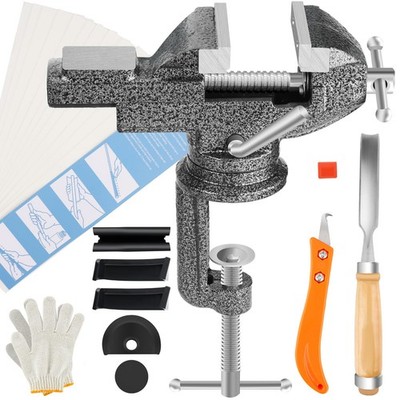 Anglekai Golf Club Grip Vise Clamp Kit, Tape Remover Tool for Black 