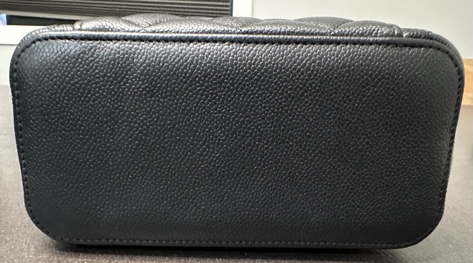 CHANEL Rectangular Vanity On Chain Black Caviar G… - image 3