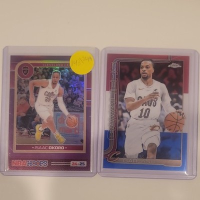 Isaac Okoro /25 and Red White and Blue Darius Garland 2024-25 Cavaliers Card Lot