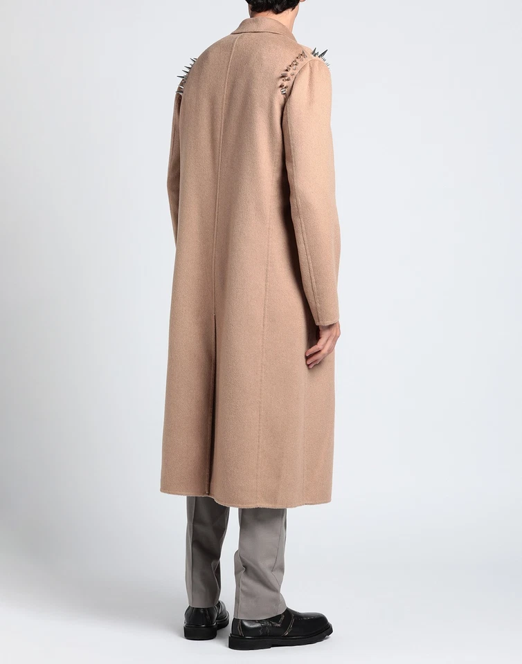 RRP€4420 VALENTINO Camel Hair & Wool Coat IT52 US42 XL Spike Studs Made in Italy - Image 2 of 4