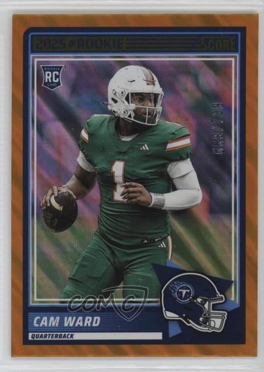 2025 Score Rookies Lava 668/799 Cam Ward #13 RC 1f5j