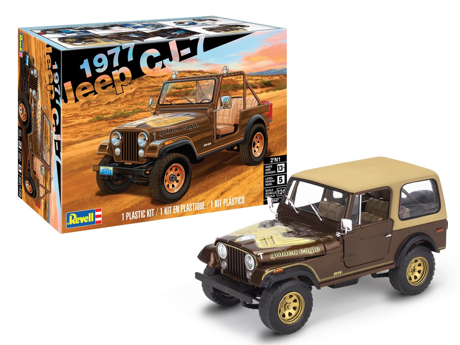 1977 Jeep Cj-7 2-in-1 Kit 1/24 Scale Model,automotive