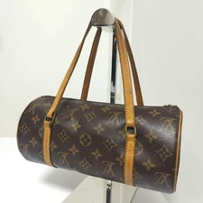 LOUIS VUITTON Papillon Handbag Boston Bag Monogram Canvas 13cm×27cm×13cm NNCx38