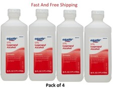  4 Pack  Antiseptic 91 Isopropyl Rubbing Alcohol Antibacterial 16 Oz