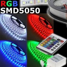 STRISCIA ADESIVA LED SMD LUCE MULTICOLOR 5050 30LED IP65 VENDITA A MT STRIP RGB