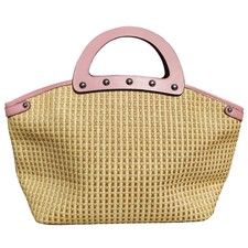 Woven Minimalist Coquette Tote By Maxx New York