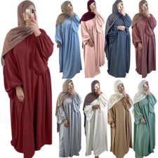 Muslim Ramadan Long Maxi Dress Women Caftan Dubai Abaya Kaftan Islamic Robe Gown