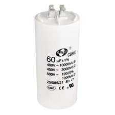 CBB60 Run Capacitor 450V AC 60uF 50/60Hz Double Insert Run Round Low Loss
