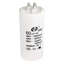 CBB60 Run Capacitor 450V AC 60uF 50/60Hz Double Insert Run Round Low Loss