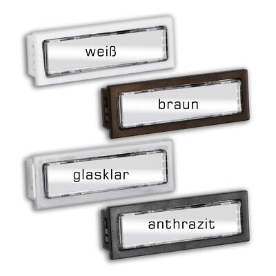 LIRA Namensschildtaster Stanzmaß 60,5 x 18 mm Außen 65 x 22 mm Renz Modell 650