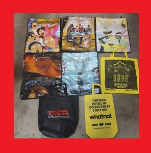LOT of 8 SDCC San Diego Comic Con 2023 Swag Bags: Bobs Burgers Abbott Percy MORE